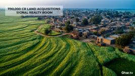 Indian Property Developers Acquire Nearly 6,000 Acres Worth ₹90,000 Crore in Unprecedented Land Buying Surge