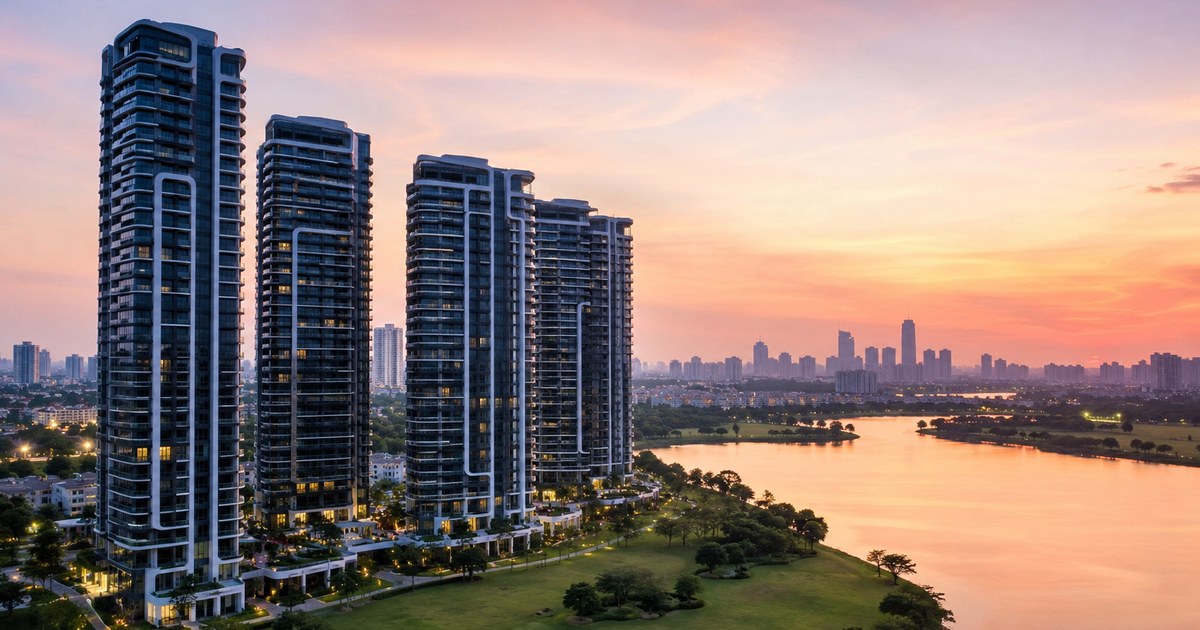 Neopolis Hyderabad residential construction and skyline