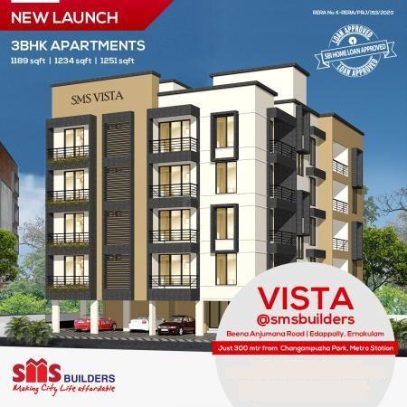 3 BHK Flat for Sale of Super Built-up 1189 Sq.ft in SMS Vista Edapally Ernakulam by SMS Builders - Kochi 3 BHK Flat for Sale of Super Built-up 1189 Sq.ft in SMS Vista Edapally Ernakulam by SMS Builders - Kochi