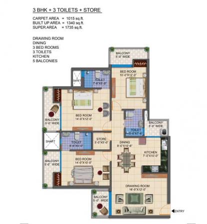 3 BHK Flat for Sale of Built-up 1735 Sq.ft in Ramprastha Greens Sector7 Vaishali Ghaziabad by Arya Associate 3 BHK Flat for Sale of Built-up 1735 Sq.ft in Ramprastha Greens Sector7 Vaishali Ghaziabad by Arya Associate