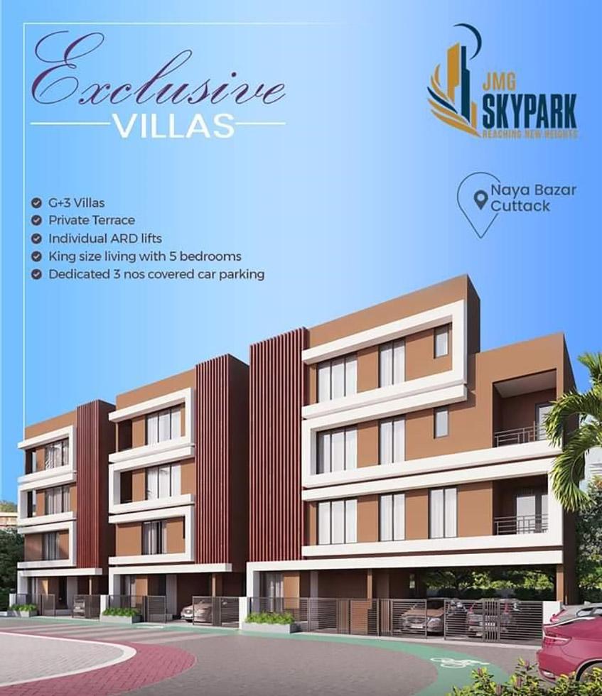 4.5 BHK Independent House / Villa / Bungalow for Sale of Super Built-up 5788 Sq.ft in JMG Skypark Bidhyadharpur Cuttack by JMG Lifestyle Pvt. Ltd. 4.5 BHK Independent House / Villa / Bungalow for Sale of Super Built-up 5788 Sq.ft in JMG Skypark Bidhyadharpur Cuttack by JMG Lifestyle Pvt. Ltd.