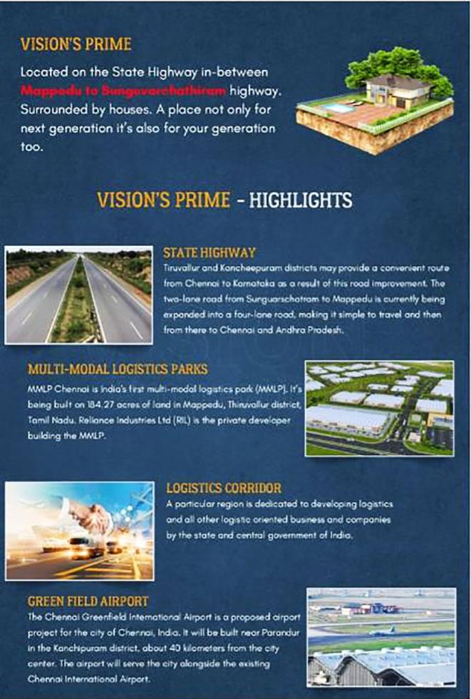 Plot 2400 Sq.ft Commercial Plot for Sale in Vision Prime Mappedu Chennai by Umamaheswari Plot 2400 Sq.ft Commercial Plot for Sale in Vision Prime Mappedu Chennai by Umamaheswari