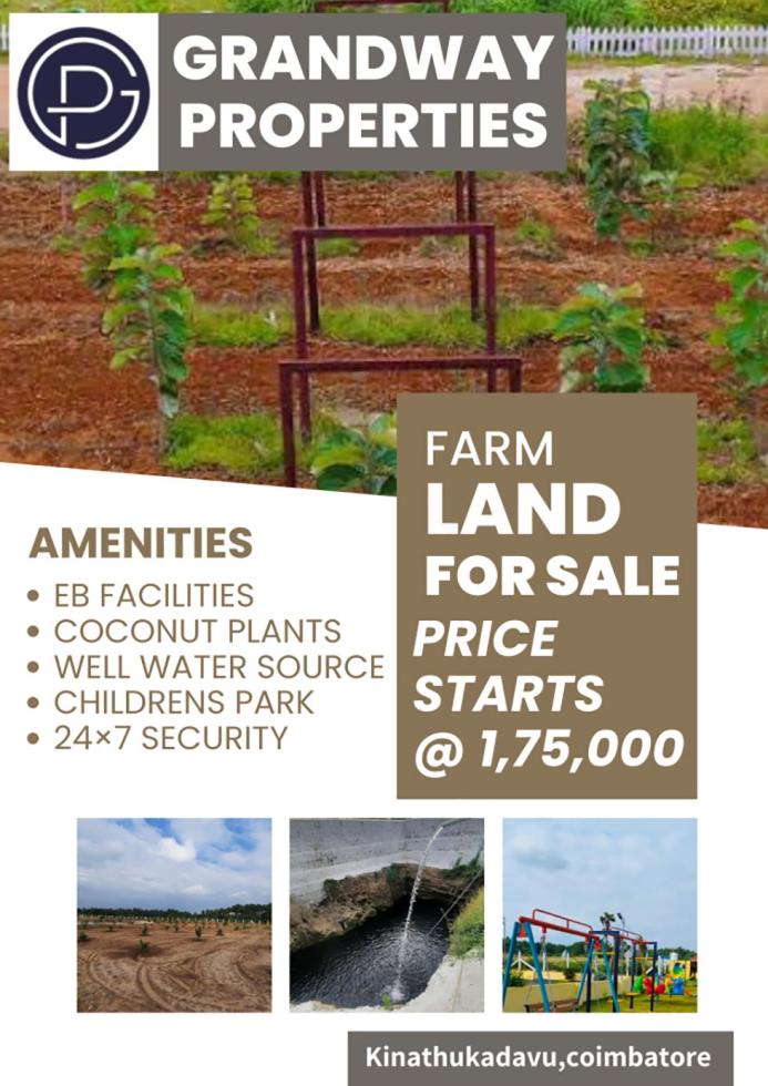 Plot 24300 Sq.ft Farm / Agriculture land for Sale in Grand Coco Farms Kinattukkadavu Coimbatore by Mohamed Ashik Plot 24300 Sq.ft Farm / Agriculture land for Sale in Grand Coco Farms Kinattukkadavu Coimbatore by Mohamed Ashik