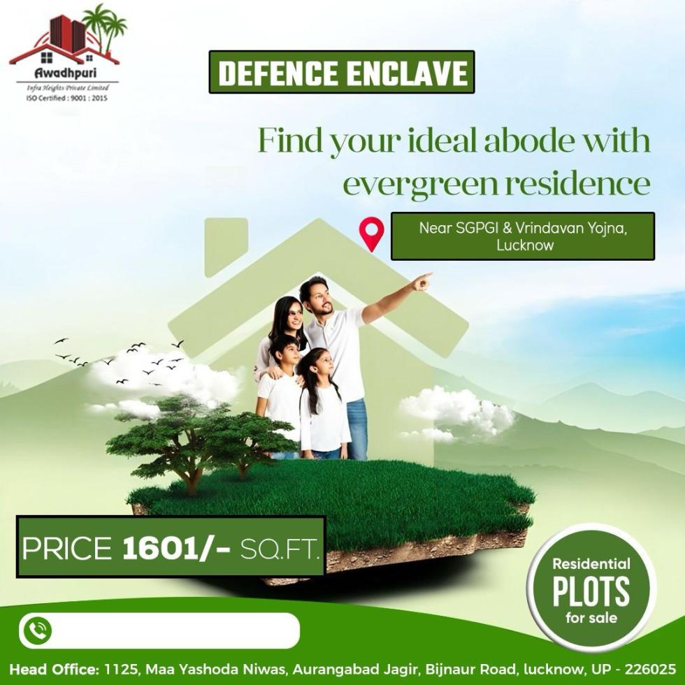 2 BHK Residential Plot for Sale of Plot 600 Sq.ft in Defence Enclave Lucknow Raebareli Road Lucknow by Sagar Singh 2 BHK Residential Plot for Sale of Plot 600 Sq.ft in Defence Enclave Lucknow Raebareli Road Lucknow by Sagar Singh