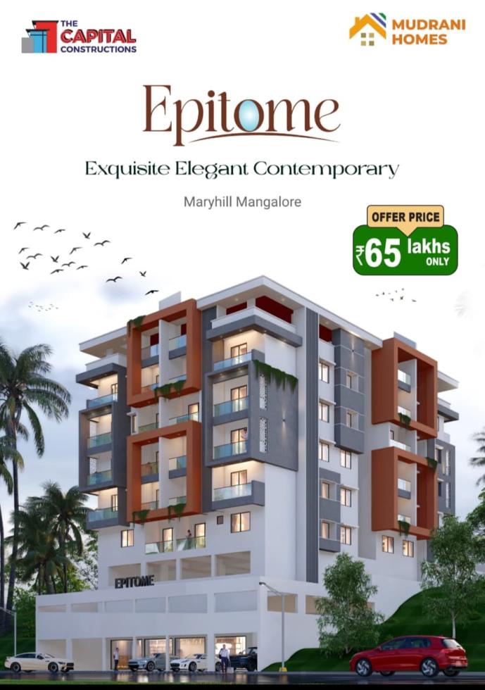 2 BHK Flat for Sale of Carpet 1200 Sq.ft in Epitome Mary Hill Mangalore by Nithin