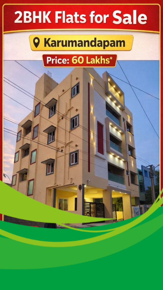 2 BHK Flat for Sale of Built-up 854 Sq.ft in CB Homes Karumandapam Trichy by Mohanapriya
