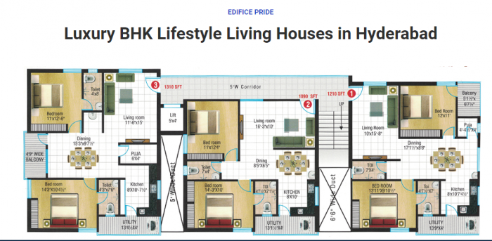 2 BHK Flat for Sale of Built-up 1300 Sq.ft in EDIFICE Pride Sainikpuri Hyderabad by Jsinfoservices 2 BHK Flat for Sale of Built-up 1300 Sq.ft in EDIFICE Pride Sainikpuri Hyderabad by Jsinfoservices