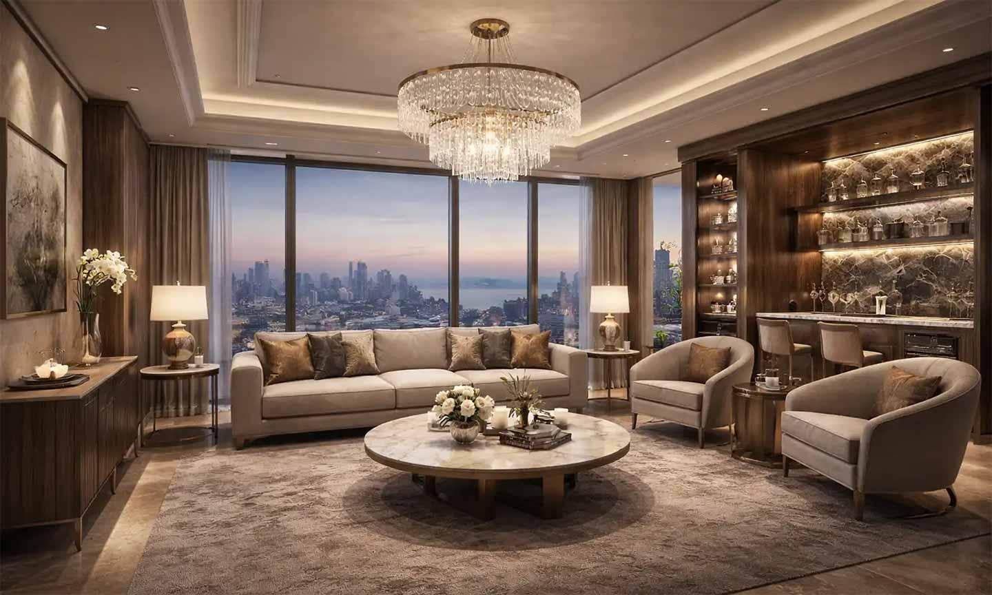 Lodha Worli - Living Area