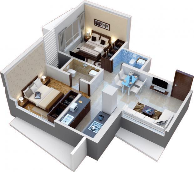 2 BHK - 501 Sq.ft.