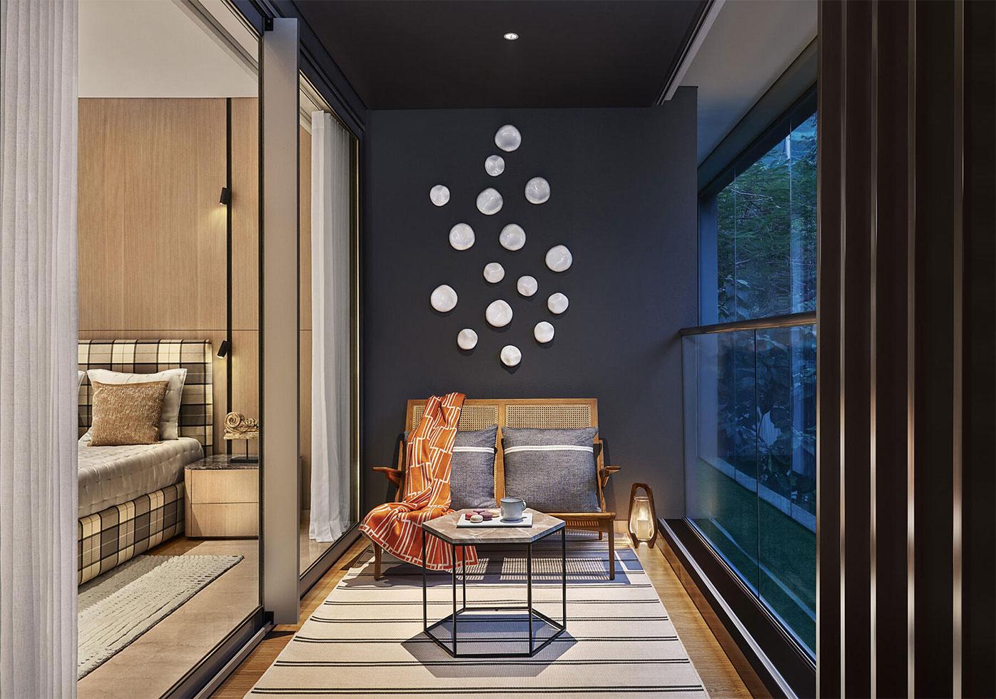 Oberoi Sky City Tower F - Balcony
