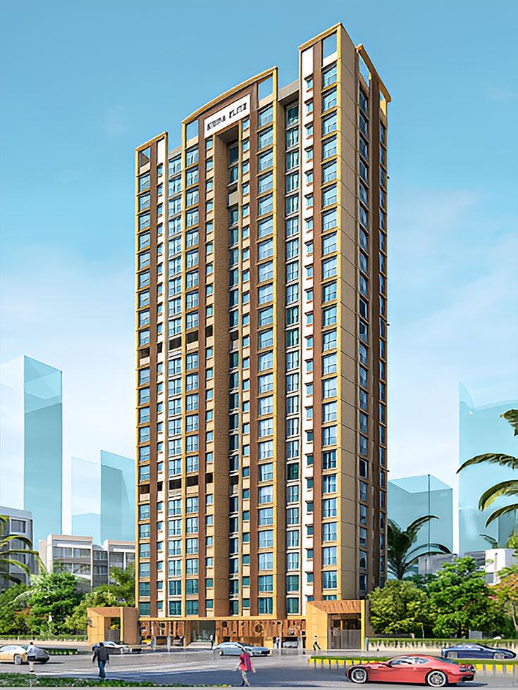 1.5 BHK Flat for Sale of Carpet 468-472 Sq.ft in Kripa Passcode Green Canvas Vikhroli East Mumbai by Allwyn Borde
