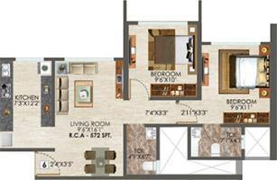 2 BHK - 572 Sq.ft.