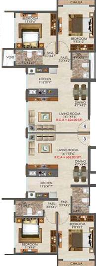 4 BHK - 1212 Sq.ft.
