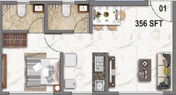 1 BHK - 356 Sq.ft.