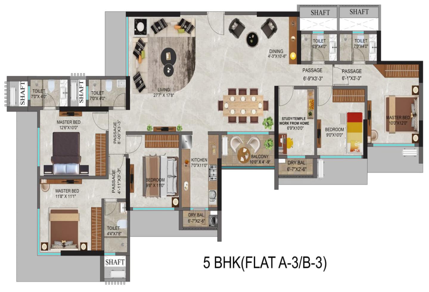 5 BHK - 1581 Sq.ft.
