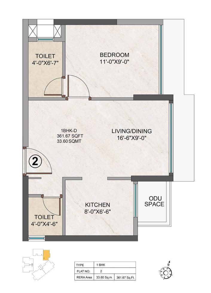 1 BHK - 362 Sq.ft.