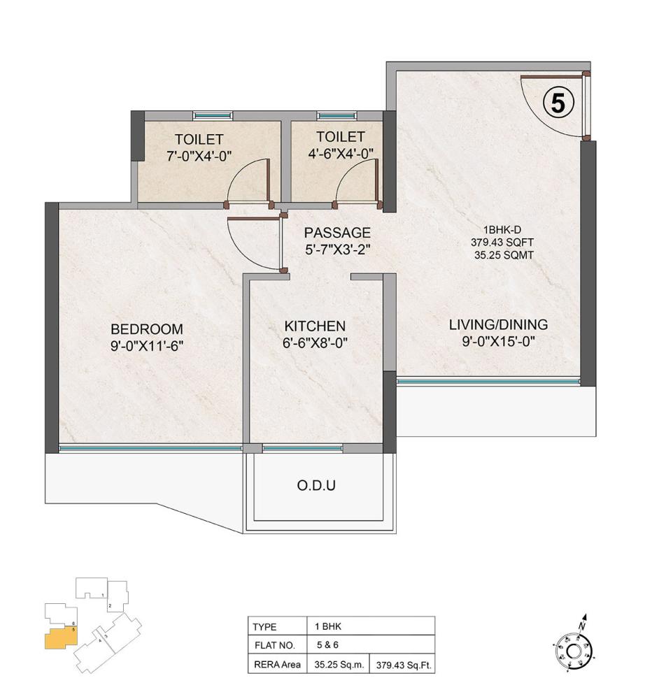 1 BHK - 379 Sq.ft.