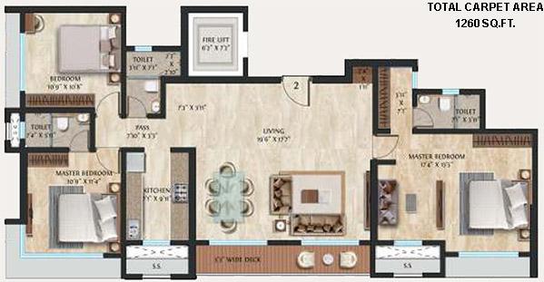 4 BHK - 1260 Sq.ft.