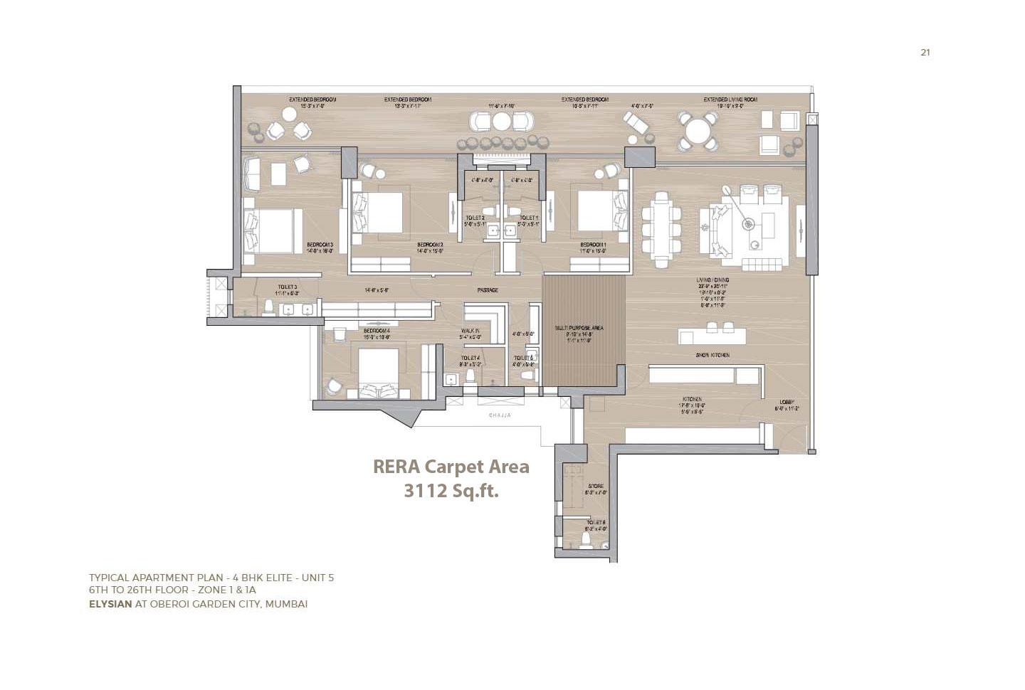 4 BHK - 3112 Sq.ft.