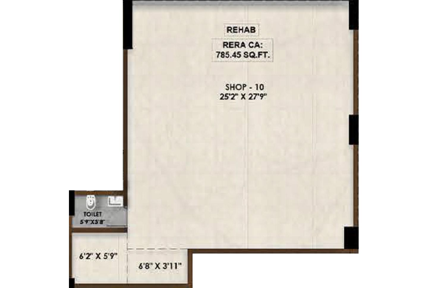 Shop - 785 Sq.ft.