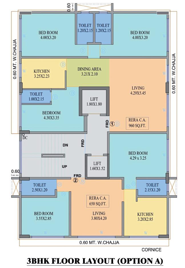 Dharmshanti - 3Bhk Flr Plan